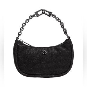Lululemon Athletica Black Mini Bag with Chain Strap